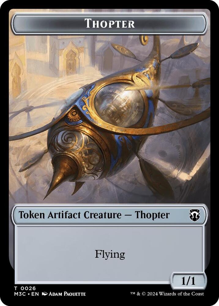 Thopter (Ripple Foil) // Copy Double-Sided Token (26 // 1) [Modern Horizons 3 Commander]