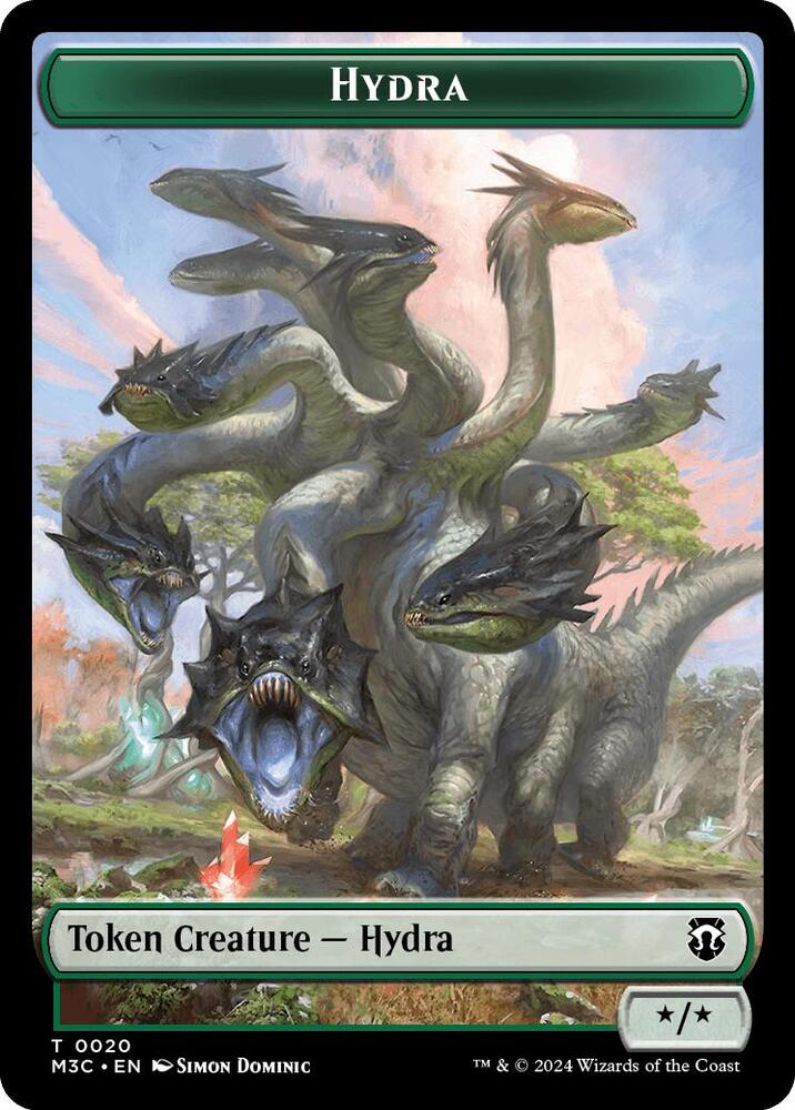 Hydra (Ripple Foil) // Boar Double-Sided Token (20 // 17) [Modern Horizons 3 Commander]