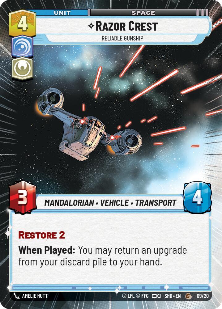 Razor Crest - Reliable Gunship (Hyperspace) (09/20) [Shadows of the Galaxy Weekly Play Promos]