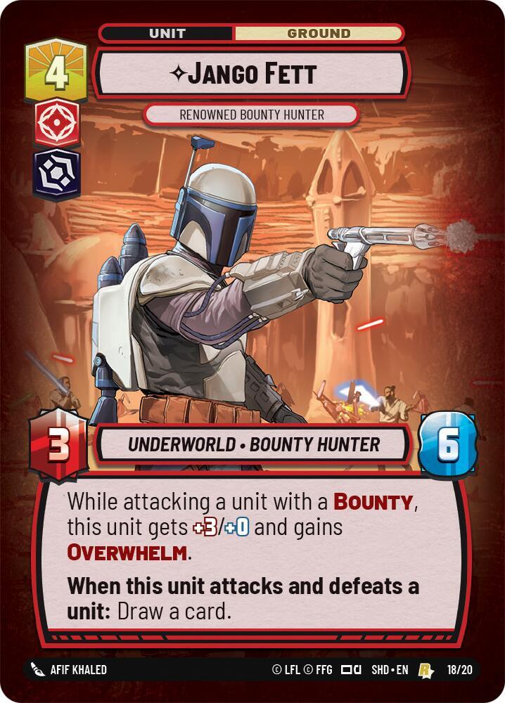 Jango Fett - Renowned Bounty Hunter (18/20) [Shadows of the Galaxy Weekly Play Promos]