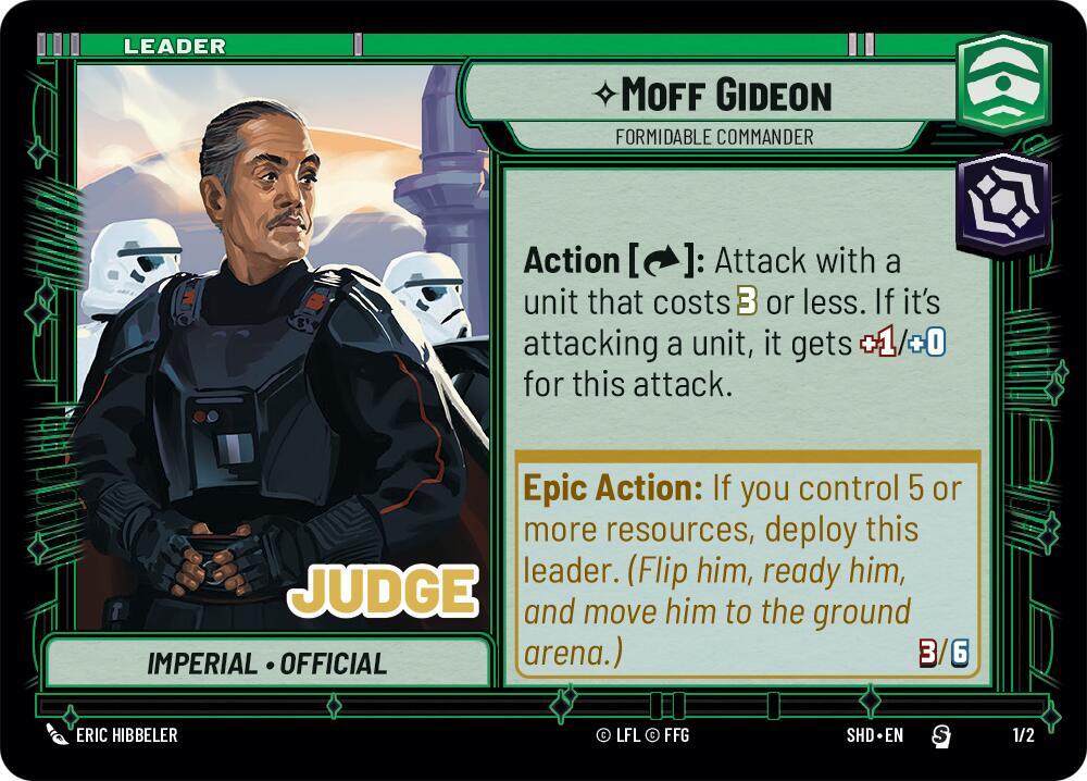 Moff Gideon - Formidable Commander (1/2) [Judge Promos]