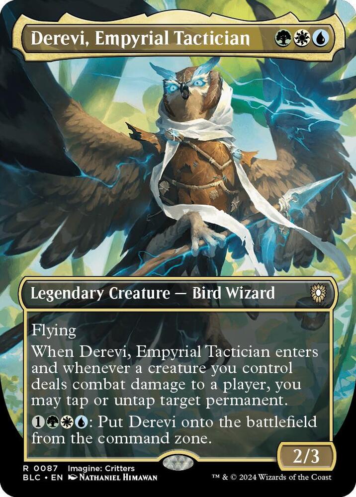 Derevi, Empyrial Tactician (Borderless) (87) [Bloomburrow Commander]