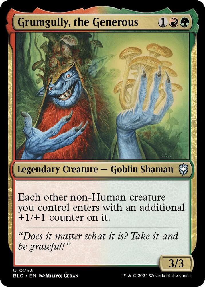 Grumgully, the Generous (253) [Bloomburrow Commander]