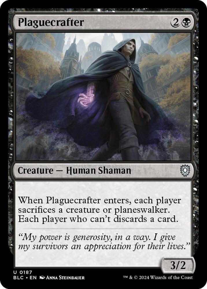 Plaguecrafter (187) [Bloomburrow Commander]