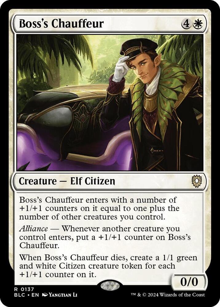 Boss's Chauffeur (137) [Bloomburrow Commander]