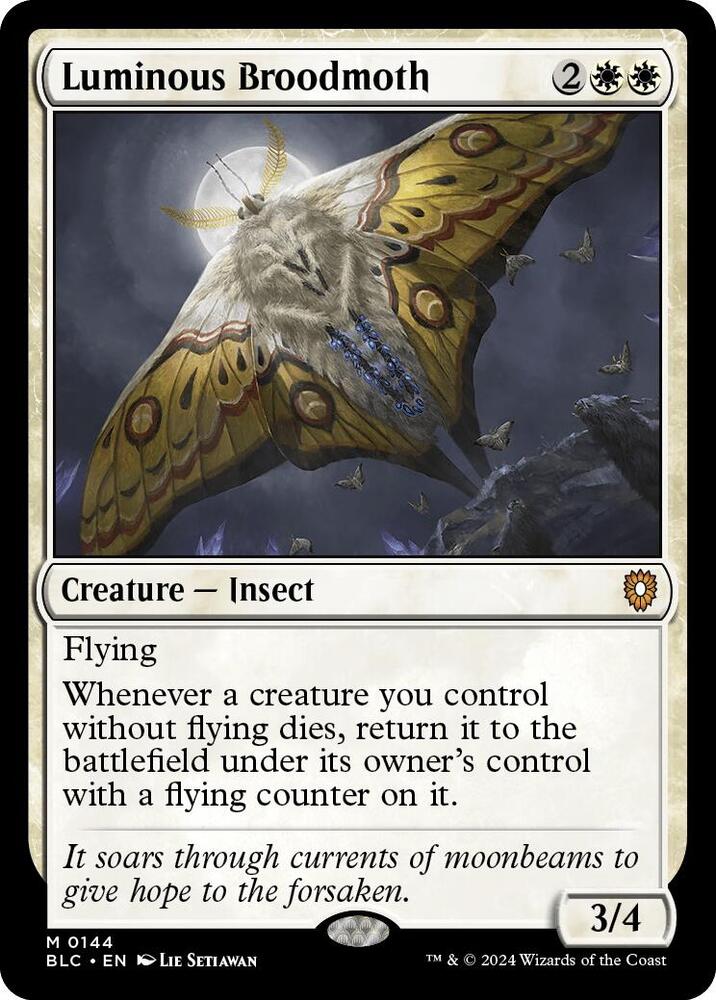 Luminous Broodmoth (144) [Bloomburrow Commander]