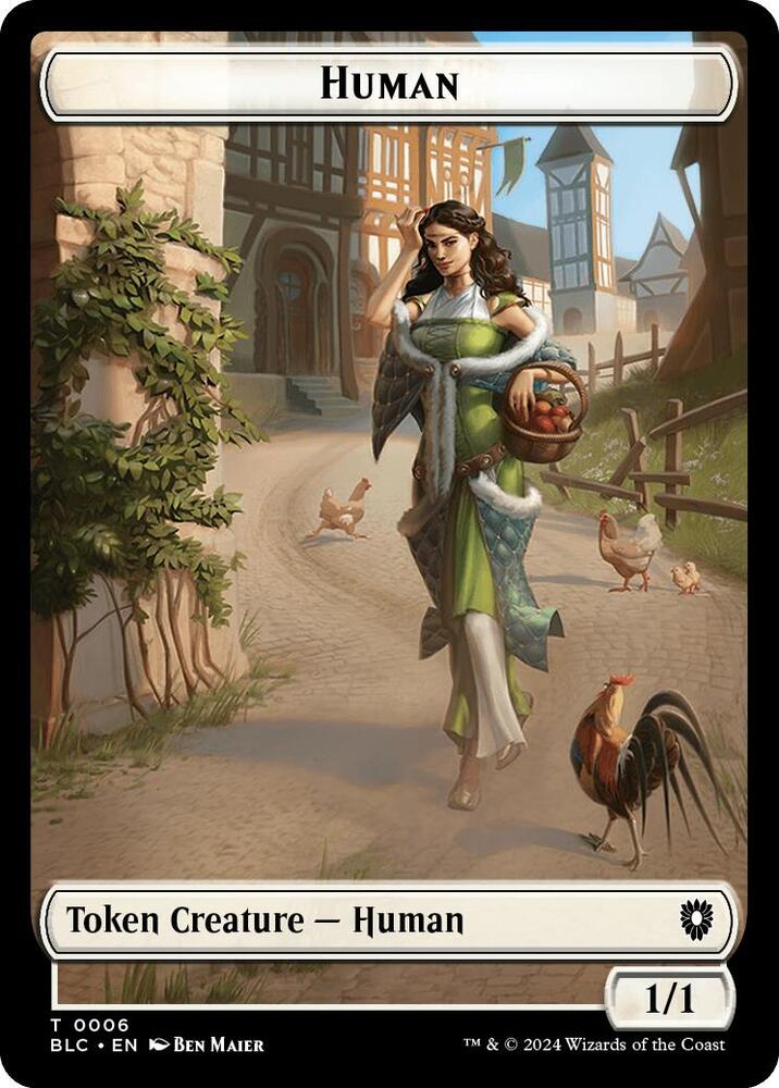 Human // Soldier Double-Sided Token (6 // 8) [Bloomburrow Commander]