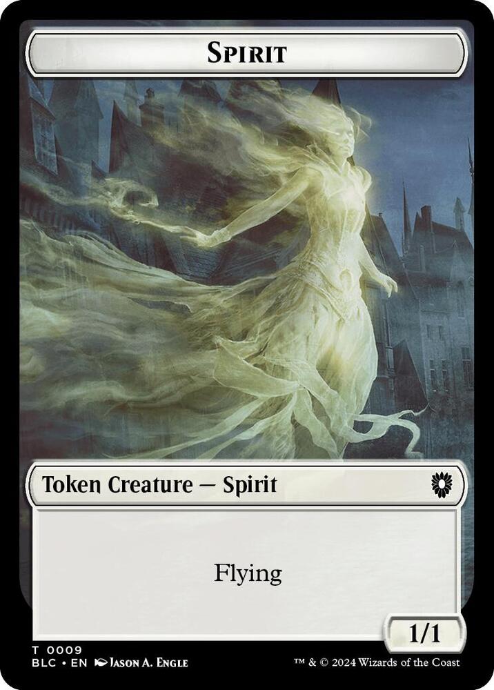 Spirit // Faerie Double-Sided Token (9 // 12) [Bloomburrow Commander]
