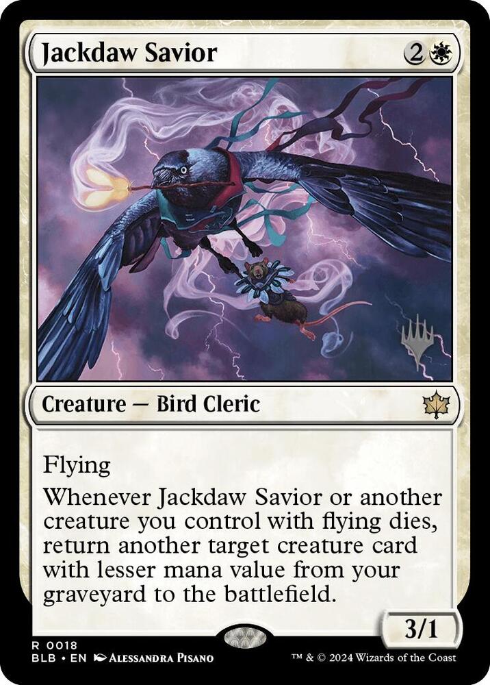 Jackdaw Savior (18) [Bloomburrow Promos]