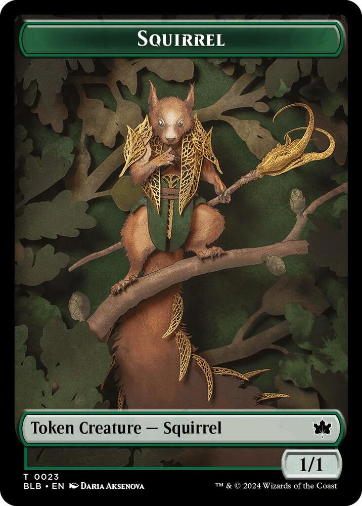 Squirrel // Starscape Cleric Double-Sided Token (23 // 15) [Bloomburrow]
