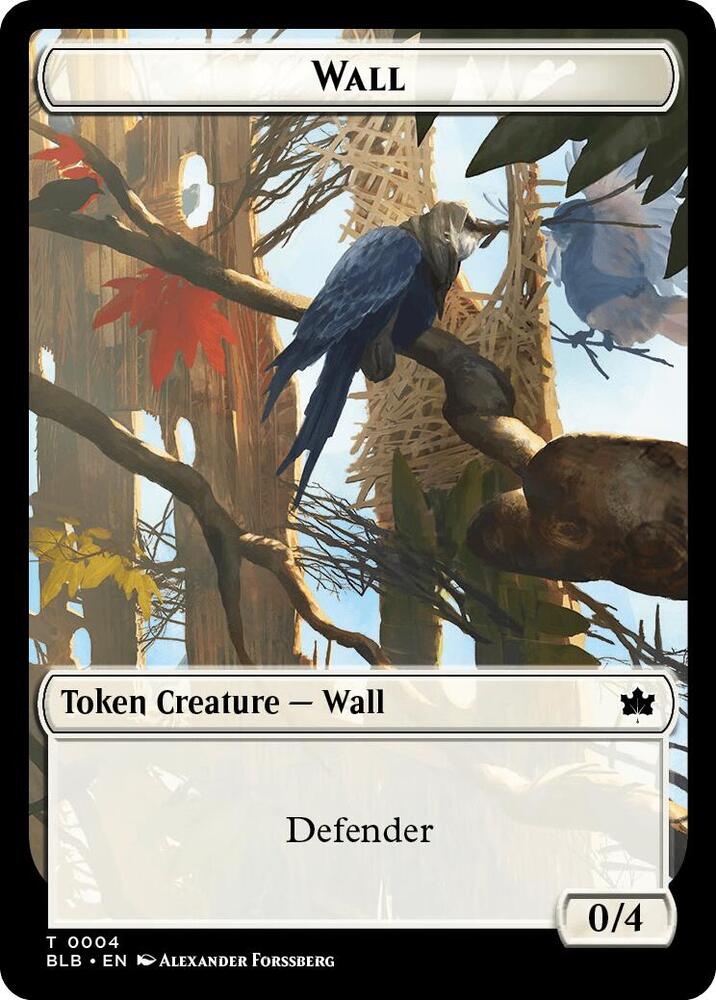 Wall // Intrepid Rabbit Double-Sided Token (4 // 2) [Bloomburrow]