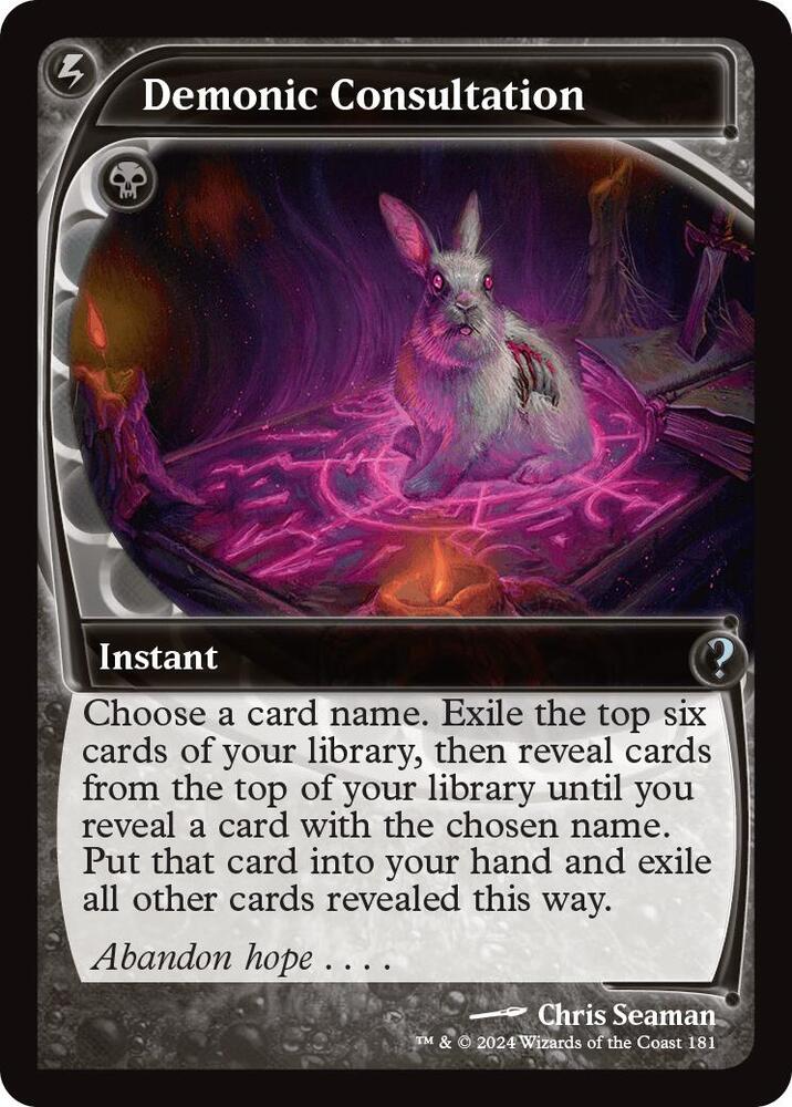 Demonic Consultation (Future Sight) (181) [Mystery Booster 2]