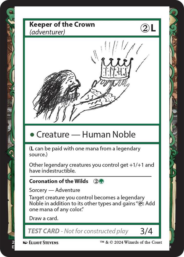 Keeper of the Crown (adventurer) (999-KOTC) [Mystery Booster 2 Playtest Cards]