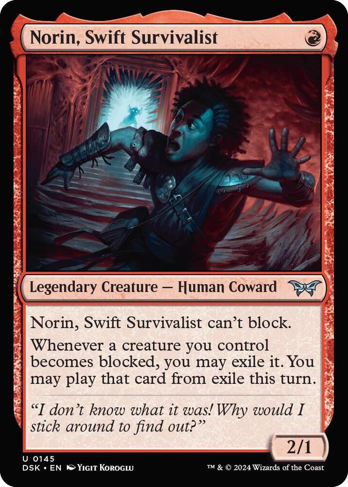 Norin, Swift Survivalist (0145) [Duskmourn: House of Horror]