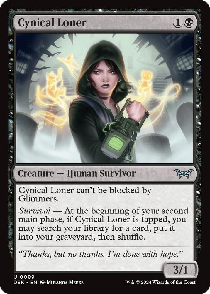Cynical Loner (89) [Duskmourn: House of Horror]