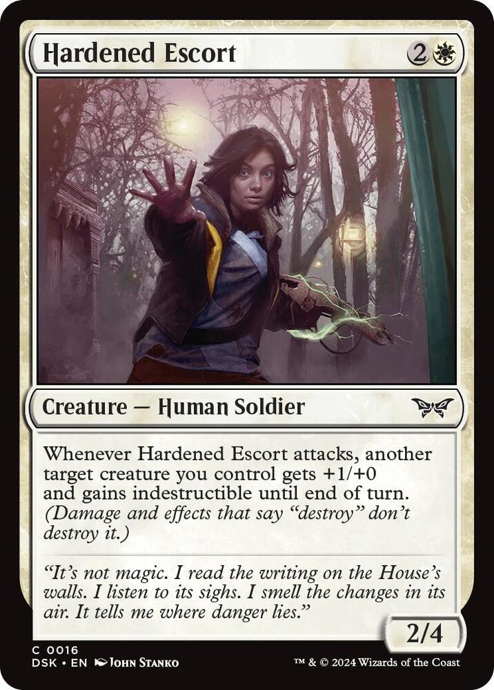 Hardened Escort (16) [Duskmourn: House of Horror]