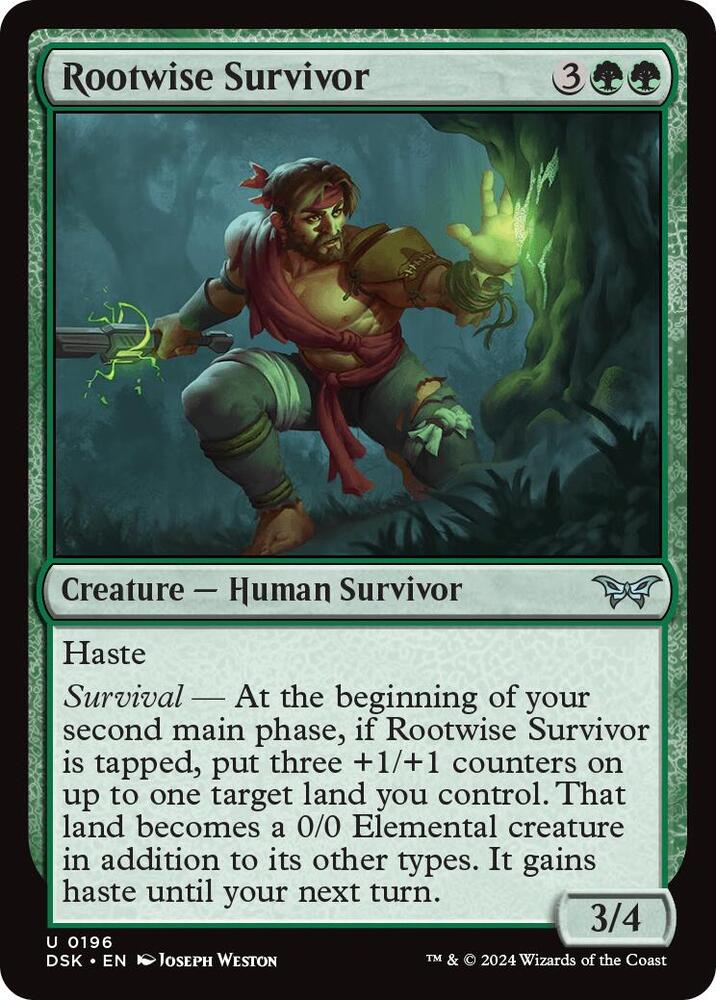 Rootwise Survivor (196) [Duskmourn: House of Horror]