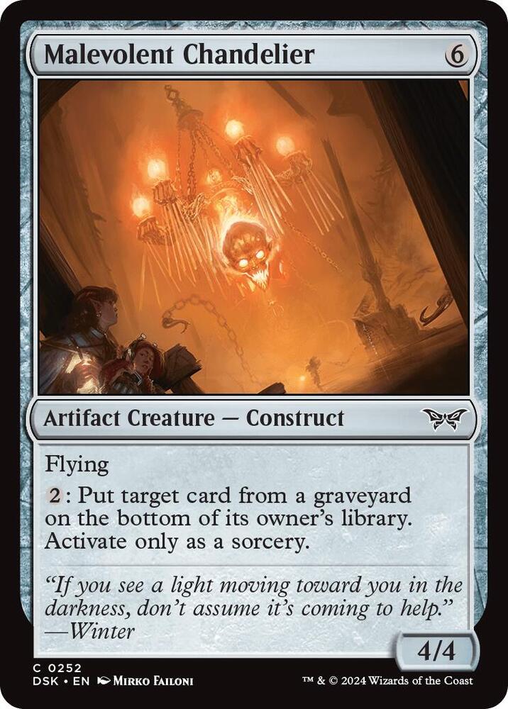 Malevolent Chandelier (252) [Duskmourn: House of Horror]