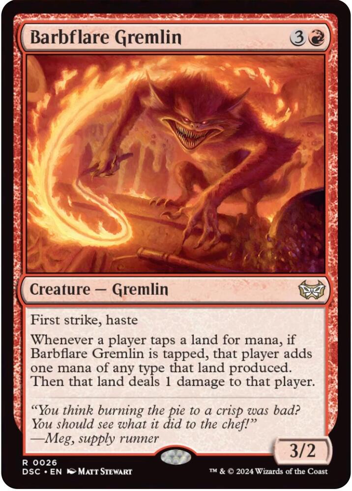 Barbflare Gremlin (26) [Duskmourn: House of Horror Commander]