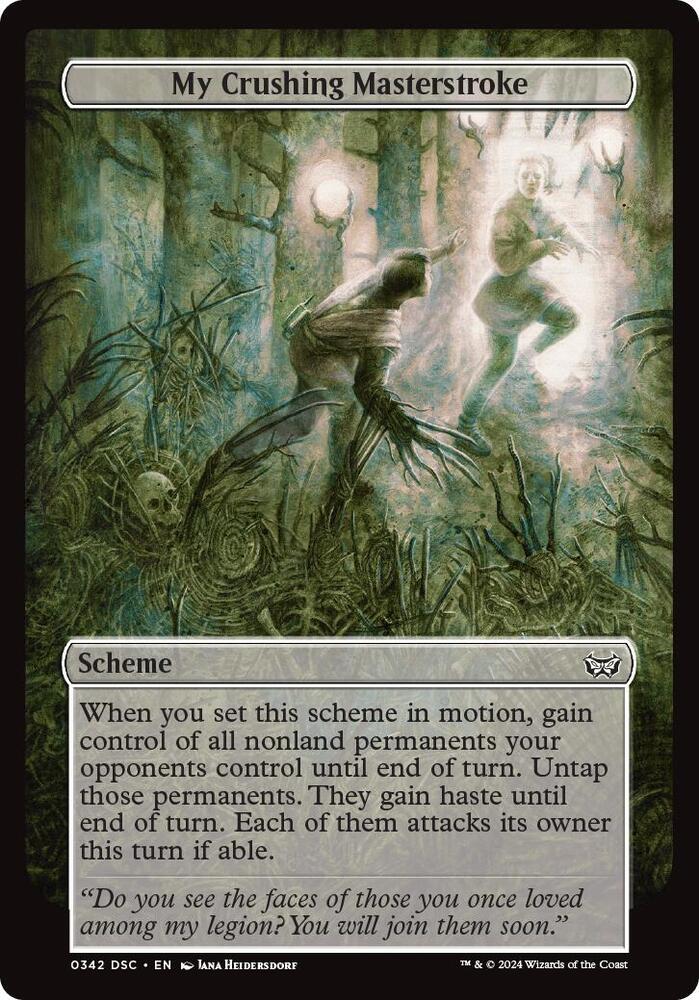 My Crushing Masterstroke (Full Art) (342) [Archenemy: Duskmourn]