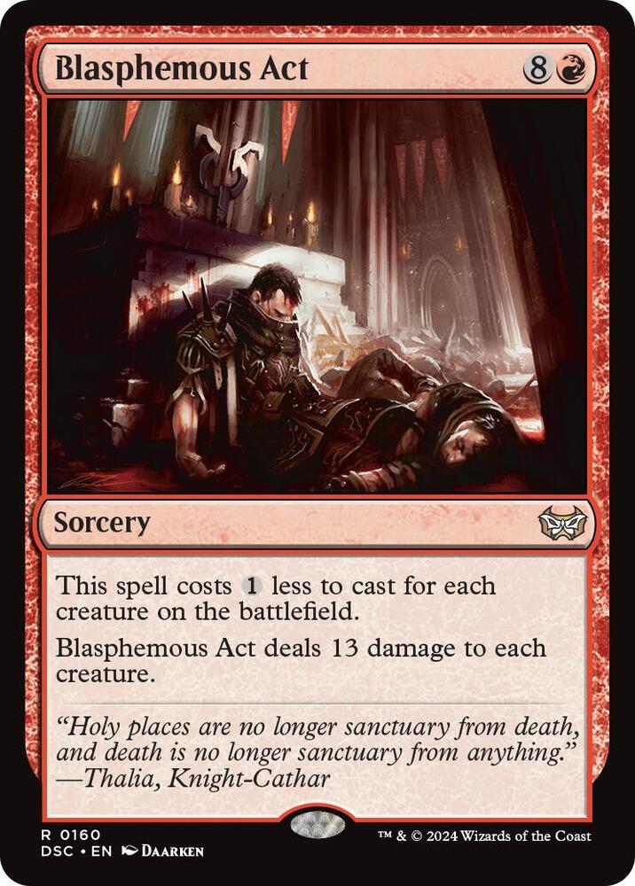 Blasphemous Act (160) [Duskmourn: House of Horror Commander]