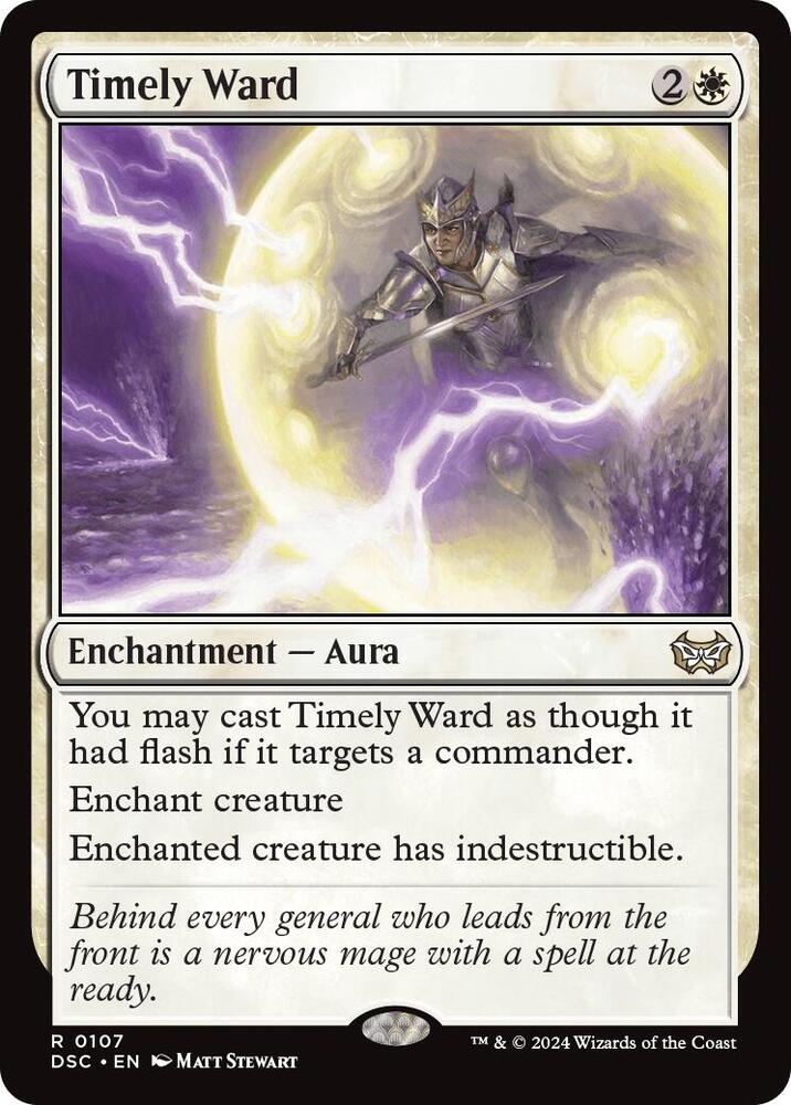 Timely Ward (107) [Duskmourn: House of Horror Commander]