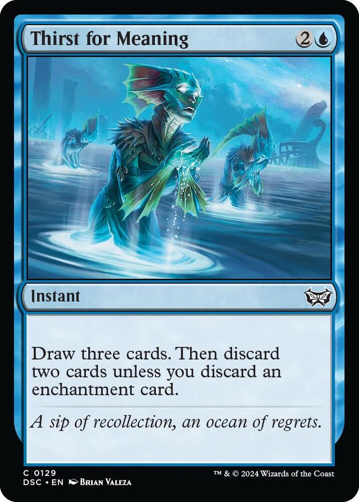 Thirst for Meaning (129) [Duskmourn: House of Horror Commander]