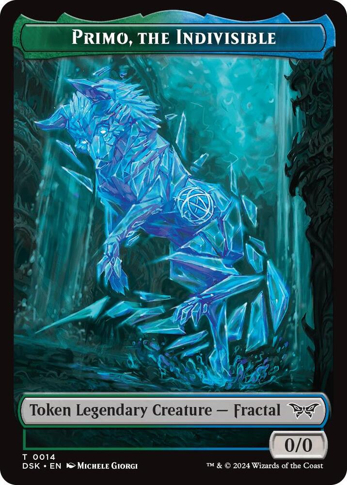 Primo, the Indivisible // Manifest Double-Sided Token (14 // 18) [Duskmourn: House of Horror]