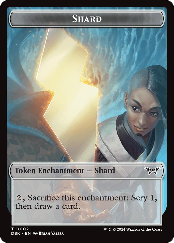 Shard // Treasure Double-Sided Token (2 // 15) [Duskmourn: House of Horror]