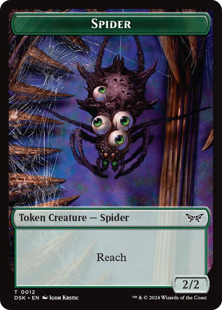 Spider Token (12) [Duskmourn: House of Horror]