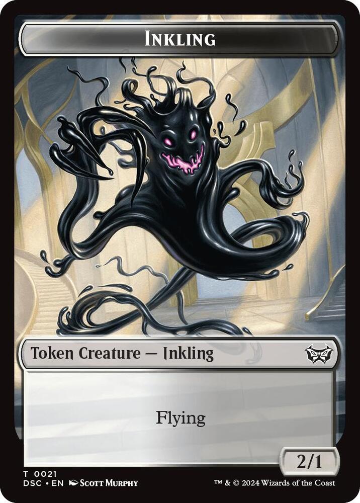 Inkling // Scarecrow Double-Sided Token (21 // 23) [Duskmourn: House of Horror Commander]