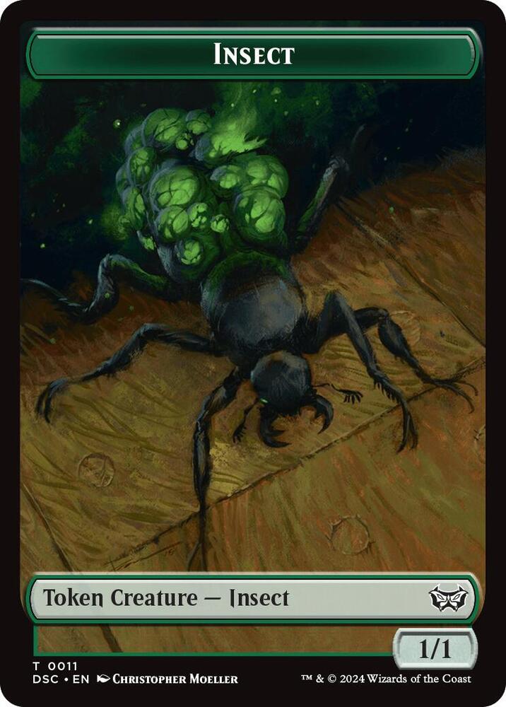 Insect (0011) // Ooze (0014) Double-Sided Token (11 // 14) [Duskmourn: House of Horror Commander]