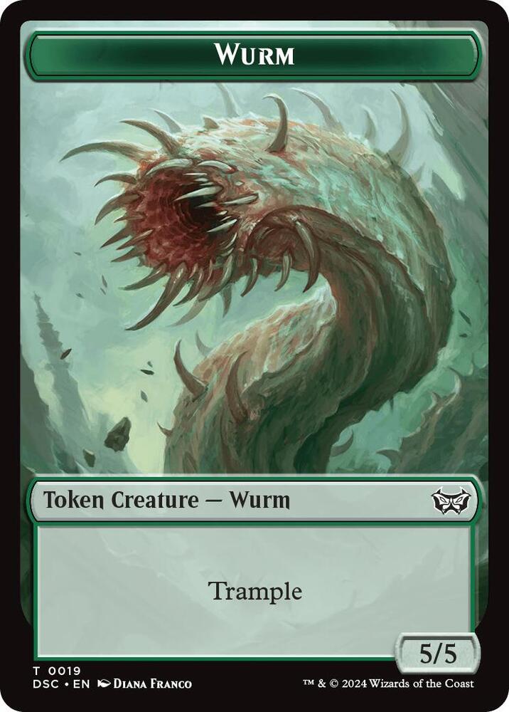 Wurm (0019) // Insect (0010) Double-Sided Token (19 // 10) [Duskmourn: House of Horror Commander]