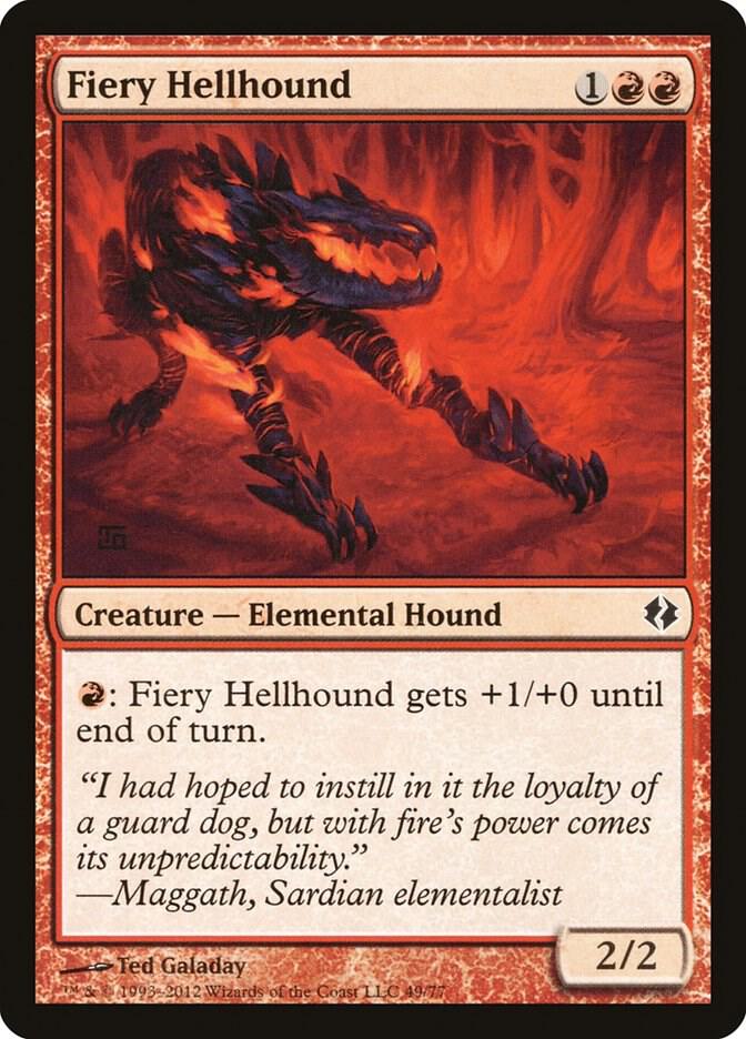 Fiery Hellhound (49) [Duel Decks: Venser vs. Koth]