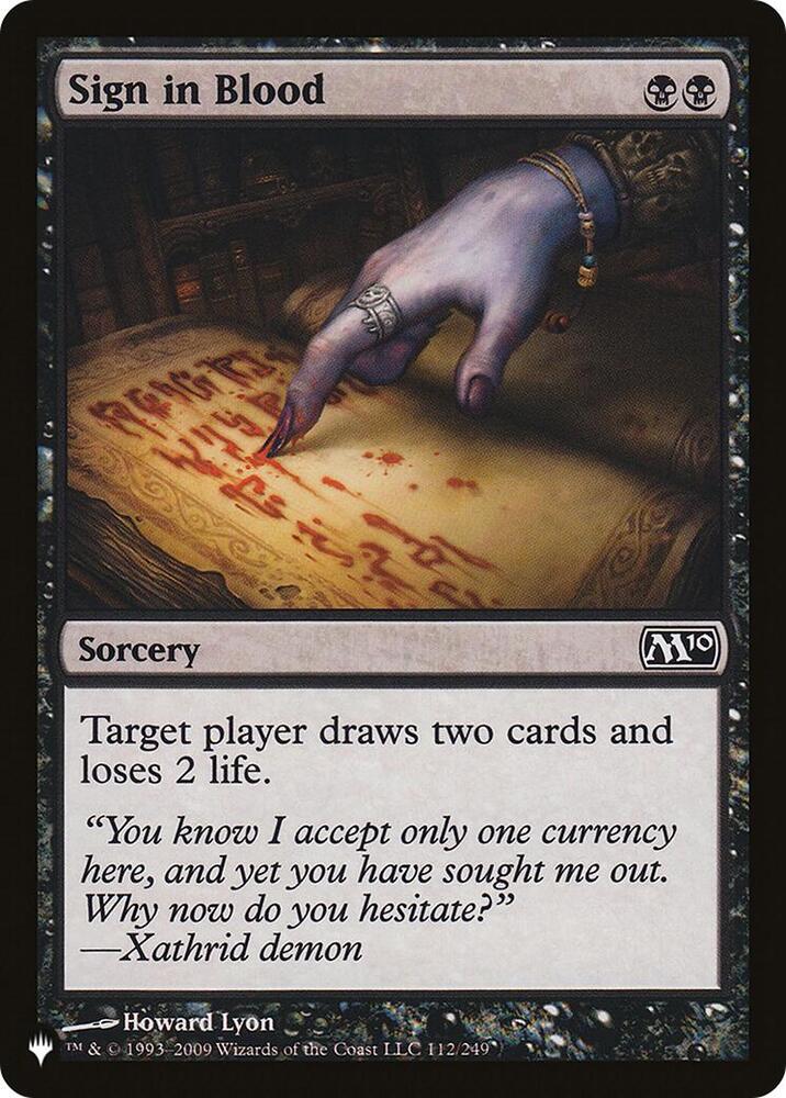 Sign in Blood (M10) (112/249) [The List]