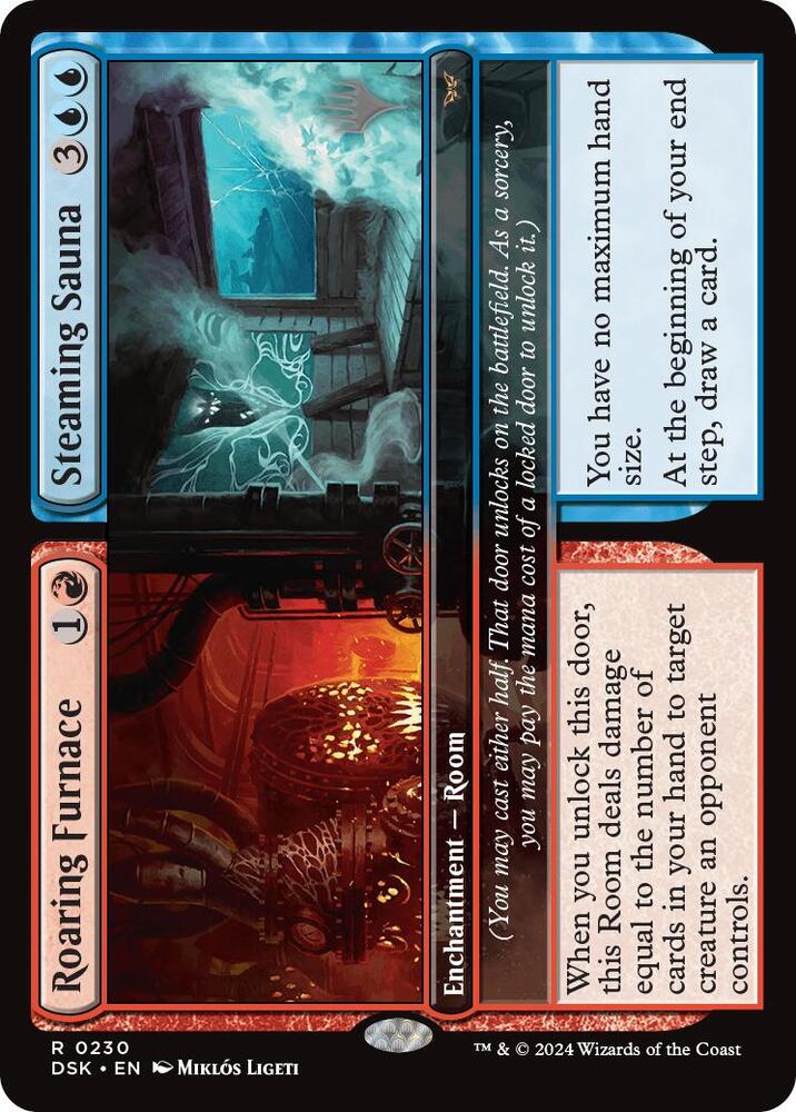 Roaring Furnace // Steaming Sauna (230) [Duskmourn: House of Horror Promos]