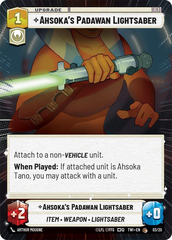 Ahsoka's Padawan Lightsaber (Hyperspace) (03/20) [Twilight of the Republic Weekly Play Promos]