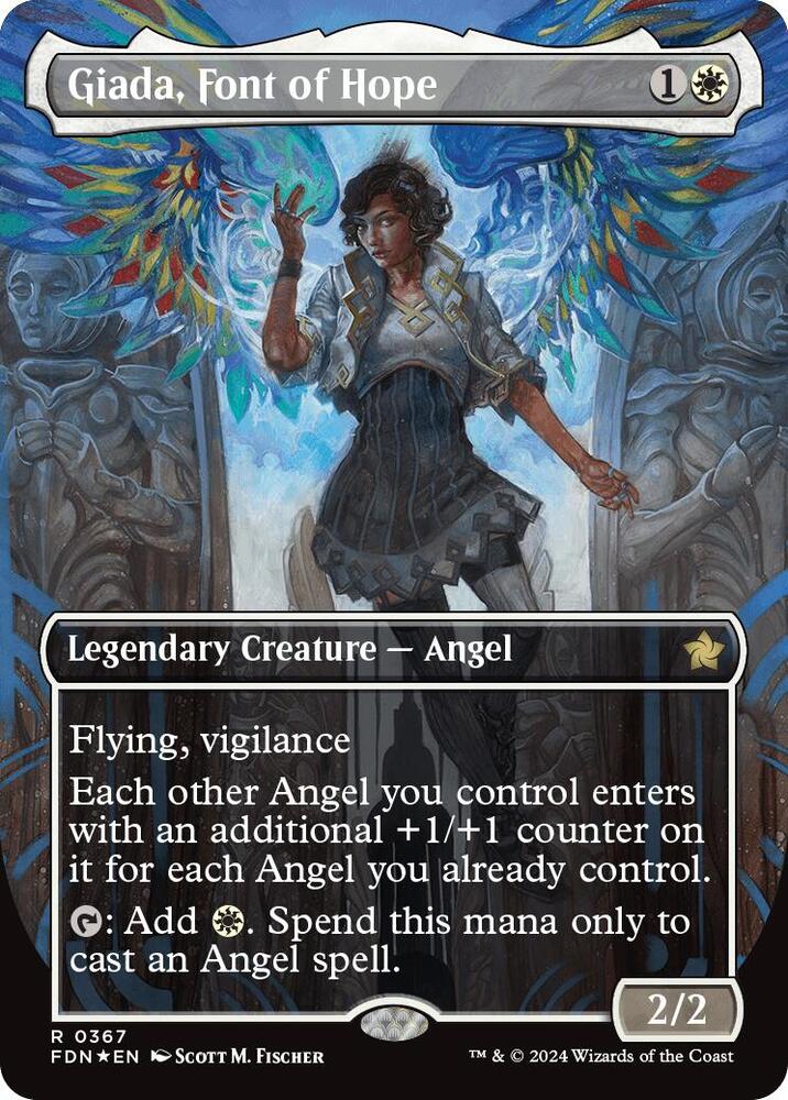 Giada, Font of Hope (Borderless) (Mana Foil) (367) [Foundations]