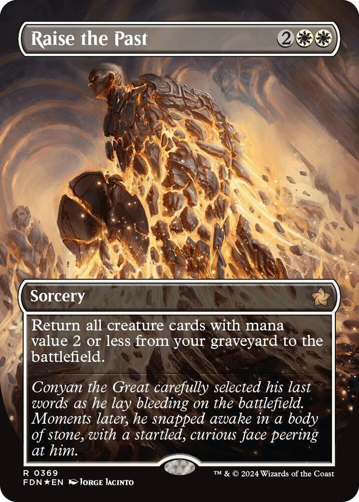 Raise the Past (Borderless) (Mana Foil) (369) [Foundations]