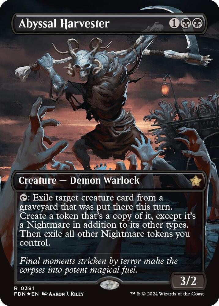 Abyssal Harvester (Borderless) (Mana Foil) (381) [Foundations]