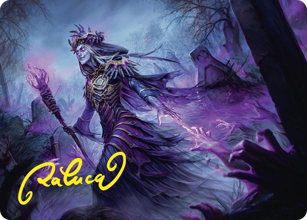 Zul Ashur, Lich Lord Art Card (10/54) (Gold-Stamped Signature) [Foundations Art Series]