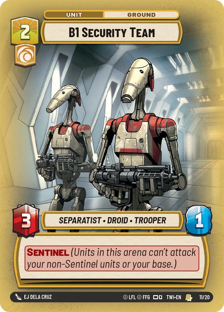 B1 Security Team (11/20) [Twilight of the Republic Weekly Play Promos]