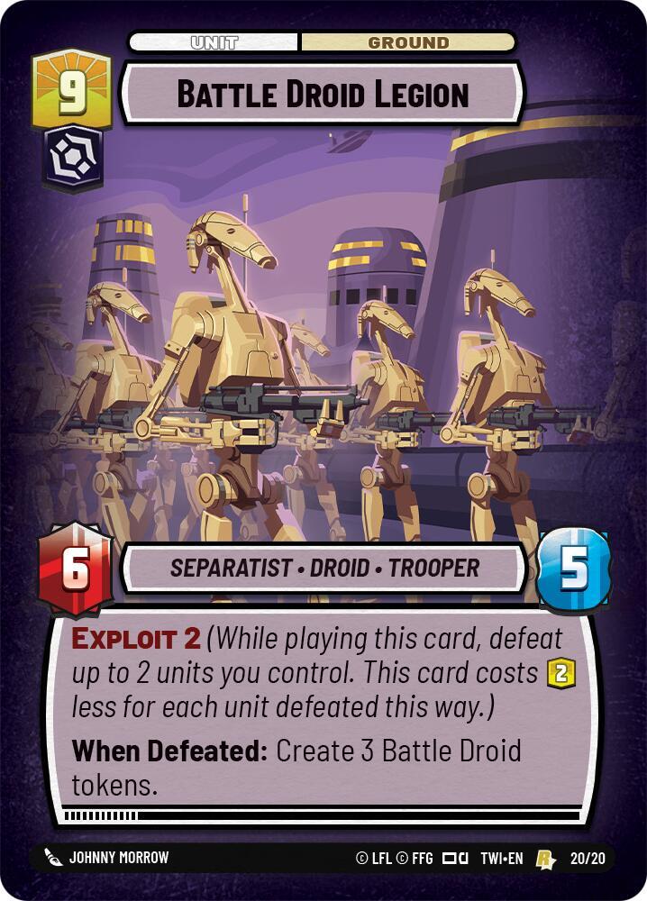 Battle Droid Legion (20/20) [Twilight of the Republic Weekly Play Promos]