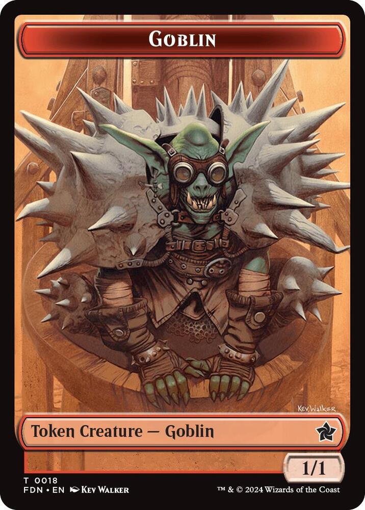 Goblin // Treasure Double-Sided Token (18 // 23) [Foundations]