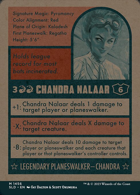 Chandra Nalaar (1456) [Secret Lair Drop] [Full Art, Borderless] Reverse