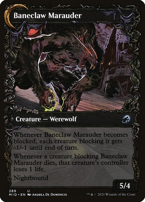 Baneblade Scoundrel (Showcase) (289) [Innistrad: Midnight Hunt] [Showcase] Reverse