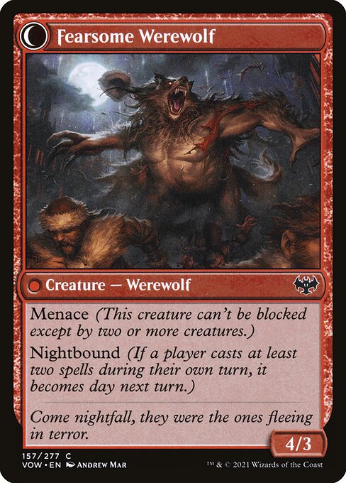 Fearful Villager (157) [Innistrad: Crimson Vow] Reverse