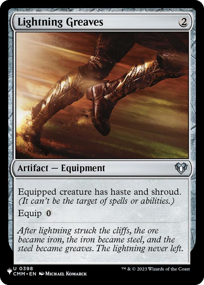 Lightning Greaves (CMM) (0398) [The List]