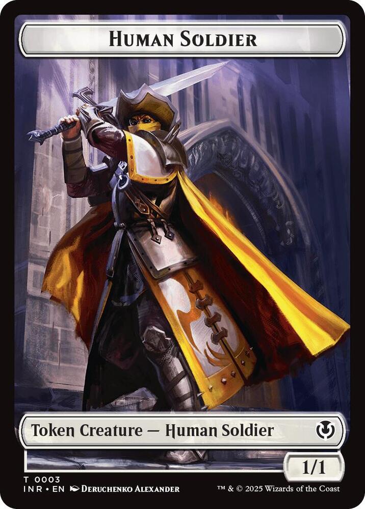 Human Soldier (0003) // Clue Double-Sided Token (3 // 22) [Innistrad Remastered]