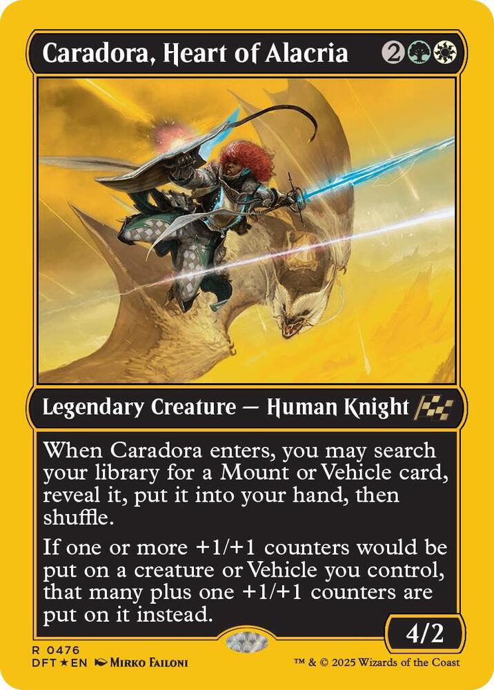 Caradora, Heart of Alacria (First-Place Foil) (476) [Aetherdrift]